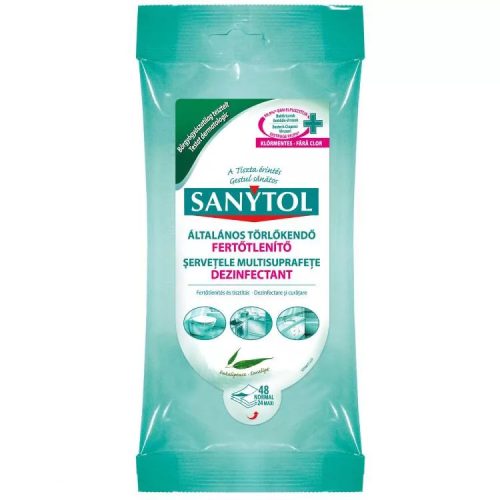 Sanytol fertőtlenítő tisztítókendő 72db