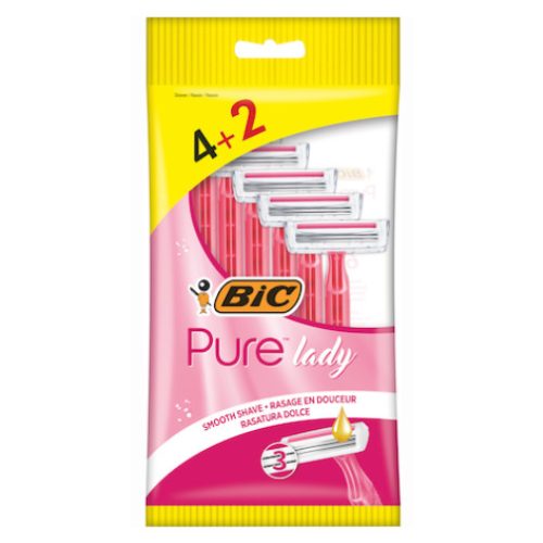 Bic eldobható női borotva PURE3 Pink 4+2