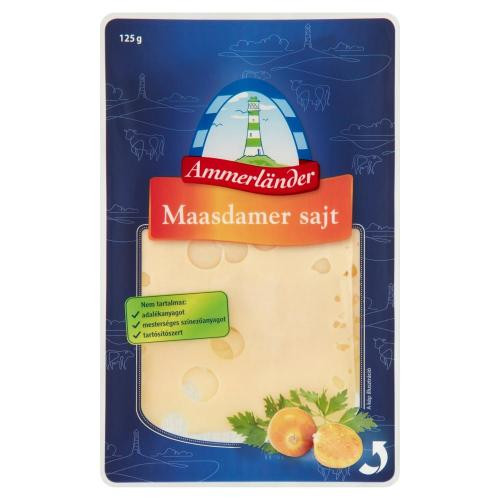 Maasdamer sajt szeletelt 125g/Ammerlande