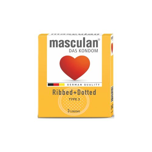 "MASCULAN ""3"" gumióvszer Ribbed+Dotted