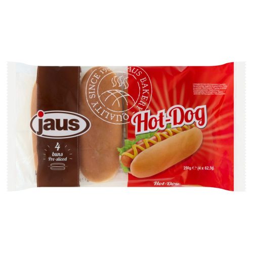 jaus zsemle 250 g 4 db-os hot-dog