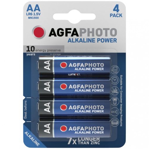 Agfaphoto alkáli ceruzaelem AA 4db/cs