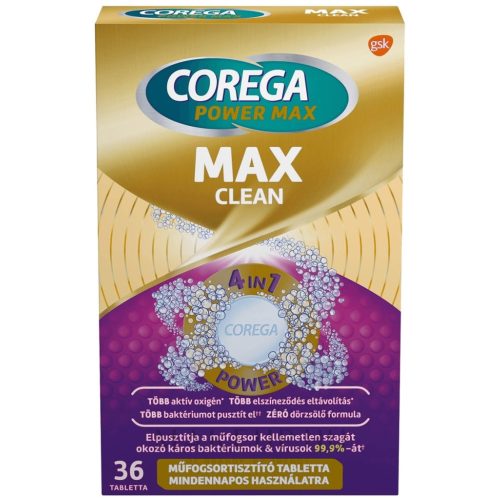 Corega műfogsor tisztító Max Clean 36db