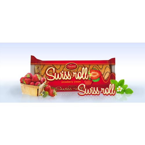 vincinni piskótatekercs 150 g eperkrémes