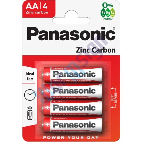 Panasonic Red Zinc féltartós elem R6 4db