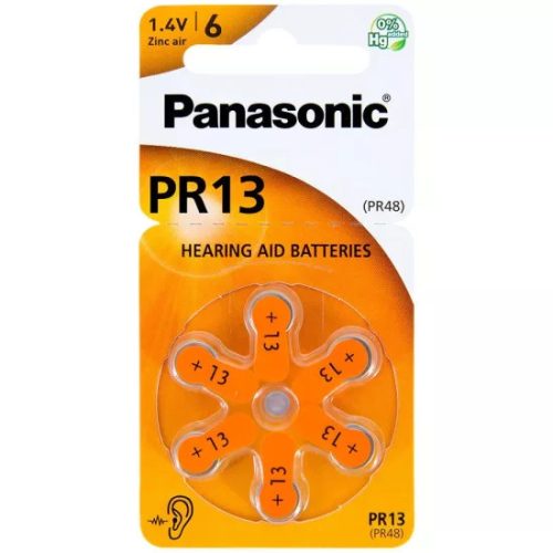 Panasonic Zinc Air PR13 6db