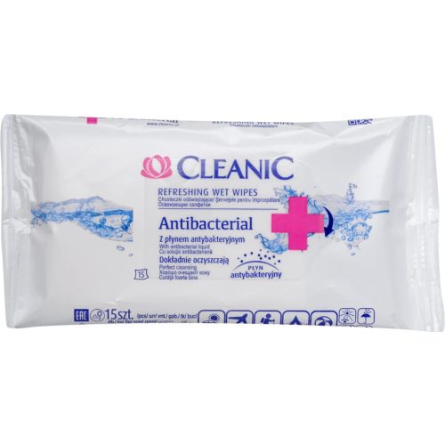 cleanic törlőkendő 15 lap frissítő antib
