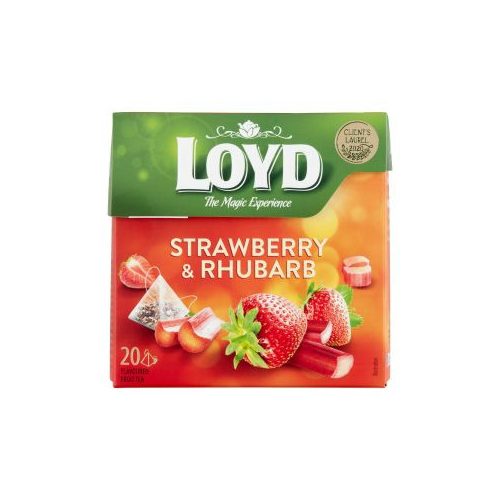 Loyd piramis eper-rebarbara tea 20x2g