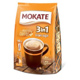 Mokate 3in1 barna cukorral 10x17g