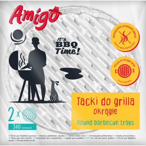 AMIGO alumínium grill tálca - kör alakú