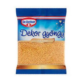 Dr.Oetker dekorgyöngy arany 30g