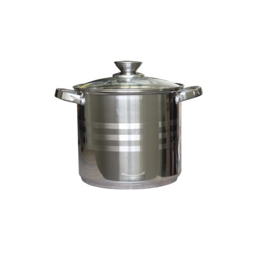 Fazék Inox 4,3 Literes Üveg Fedővel 18cm