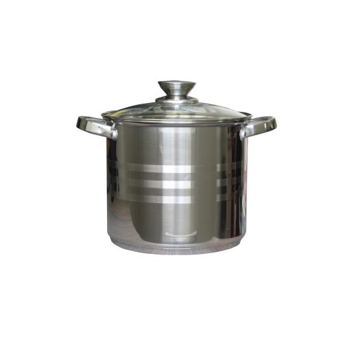 Fazék Inox 7,2 Literes Üveg Fedővel 22cm