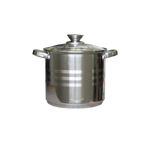 Fazék Inox 9 Literes Üveg Fedővel 24cm