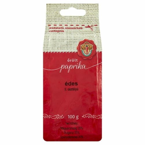 Paprika édes II.osztályú szegedi 100g