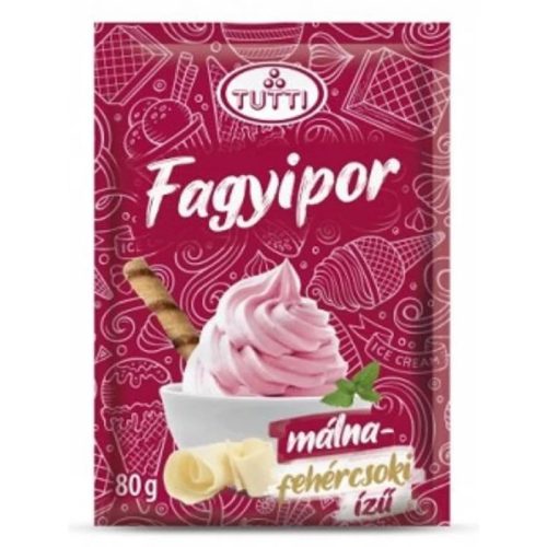 Tutti fagyipor 80g málna-fehércsoki
