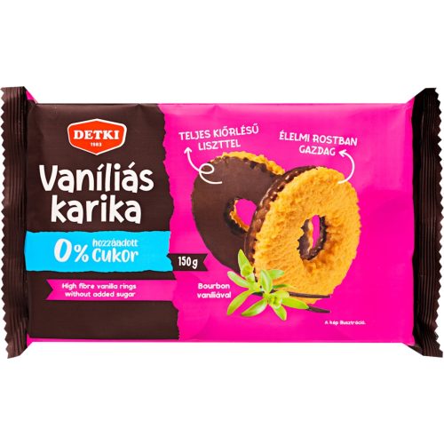 Detki 150g vaníliás karika félig mártott