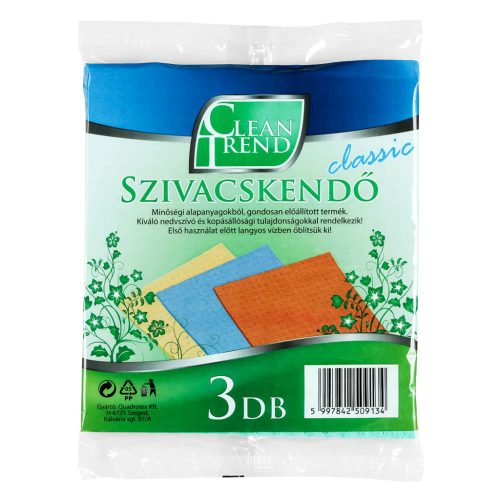 Clean Trend Szivacskendő 3db