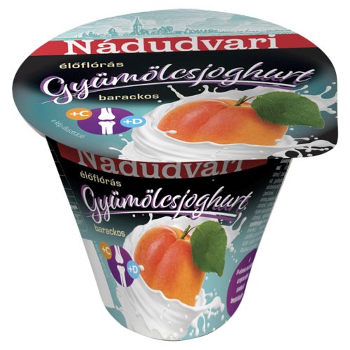 Nádudvari gyümölcsjoghurt barackos 125g