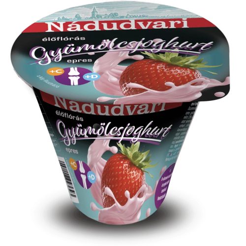 Nádudvari gyümölcsjoghurt epres 125g
