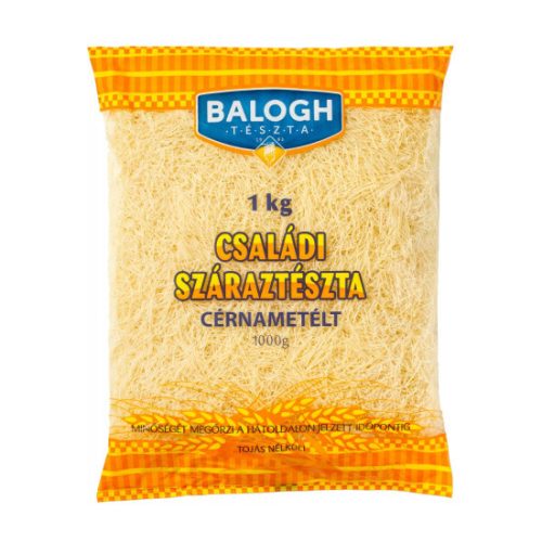 Balogh Tészta 1kg Cérnametélt