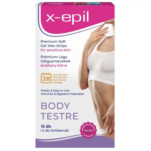 X-epil gyantacsík testre 12db-os