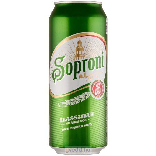 Soproni 0,5l dobozos DRS