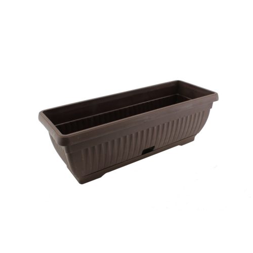 Virágláda+Alátét Mediterrán 50cm Barna