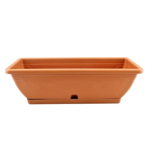 Virágláda+Alátét Viktória 50cm Terra