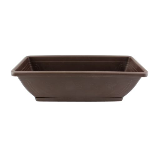Virágláda+Alátét Viktória 50cm Barna