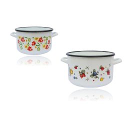 Zománcozott Lábas Mély Dekoros 22cm 4.60