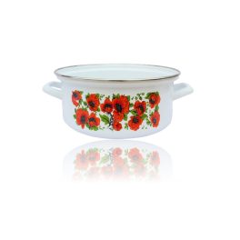 Zománcozott Lábas Dekoros Inox Peremes 2