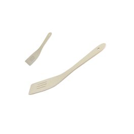 Fa spatula hajlított lyukacsos 30cm