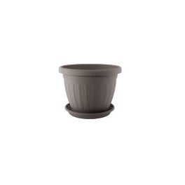 Virágcserép + Alátét Venecia 12cm Mokka