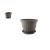 Virágcserép + Alátét Venecia 14cm Mokka