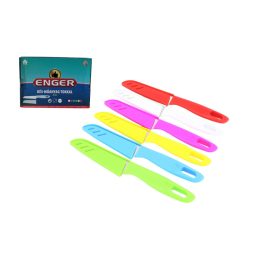 Kés+Műanyag Tok 20cm Színes eng-142
