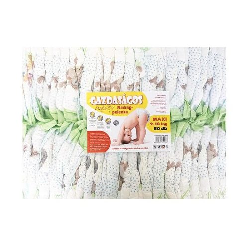 Gazdaságos nadrágpelenka 50db-os maxi