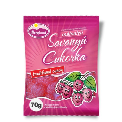 Bergland savanyúcukor málna 70g