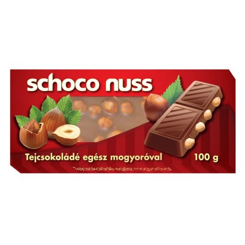 SCHOCO NUSS tejcsokoládé egész mogyoróva