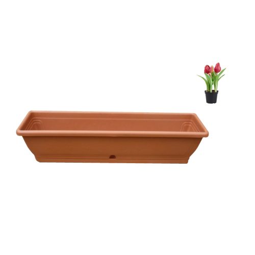 Virágláda Tálcával Magyar 60cm Terra