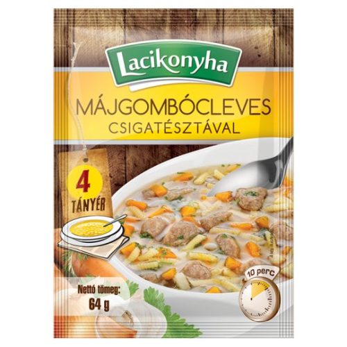 lacikonyha leves - 4 tányéros májgombóc