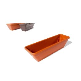 Virágláda Lalea 40cm (Sötétbarna/Szürke/