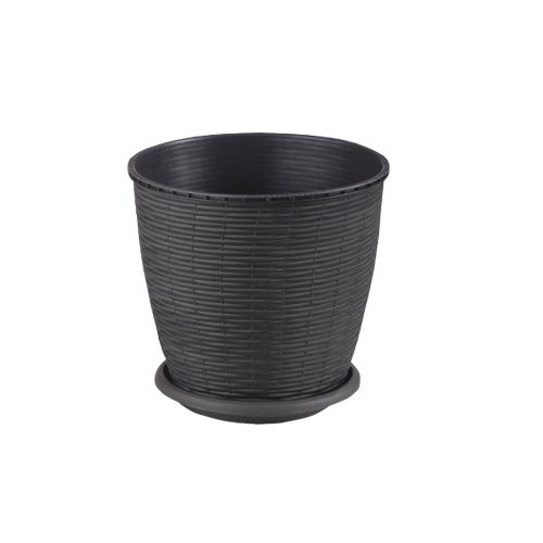 Cserép+Alátét Rattan 16 Literes Wenge