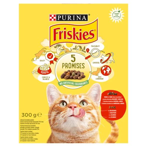 Friskies cat marha-csirke-zöld.300g