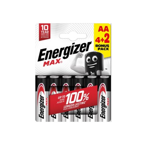 Energizer max alkáli ceruza AA 4+2