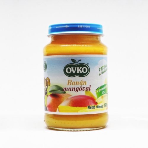 ovko bébiétel 190 g 5 hó mangó+banán