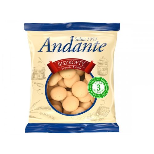 Andante kerek piskóta 130g