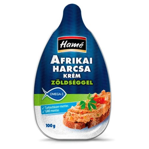 Hamé afrikai harcsa pástétom zöldsé.100g