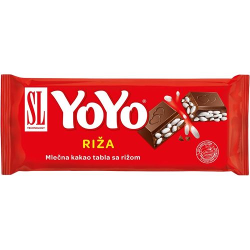 Yoyo kakaós tejtábla puff. rizzsel 70g