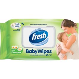 fresh baba törlőkendő 64 lap nedves kami